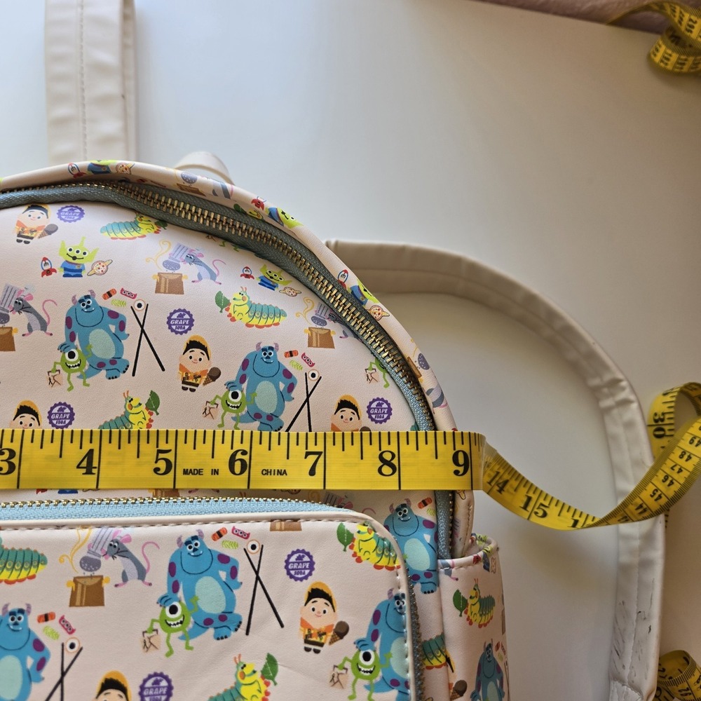 Disney Danielle Nicole Pixar Snack Characters Mini Backpack Pockets - Picture 5 of 8